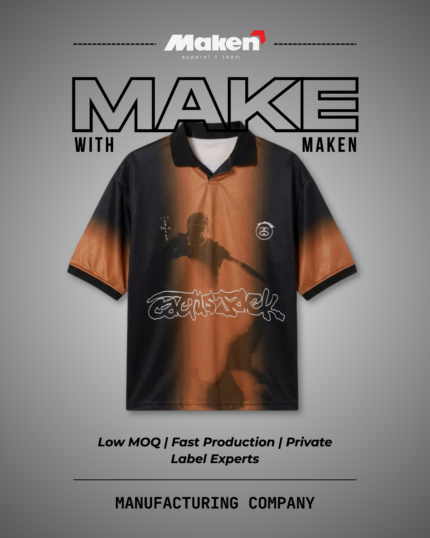 Maken Ombre Graphic Polo Shirt