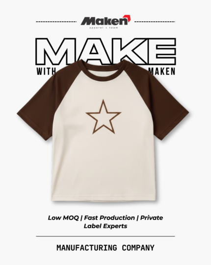 Maken Brown Raglan Star Tee