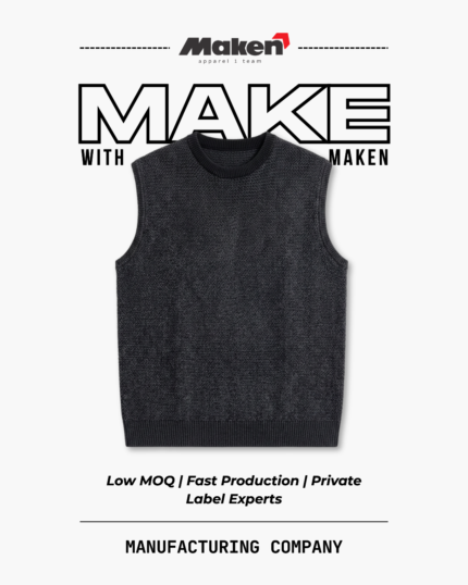 Maken Charcoal Knit Sweater Vest