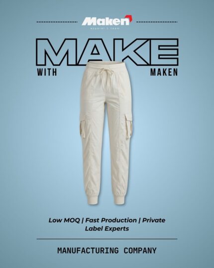 Maken Off-White Utility Cuffed Cargo Pants