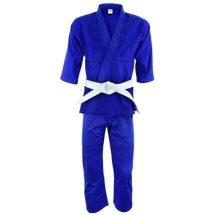 Custom Royal Blue Heavyweight Brazilian Jiu-Jitsu (BJJ) / Judo Gi Uniform Set with White Belt
