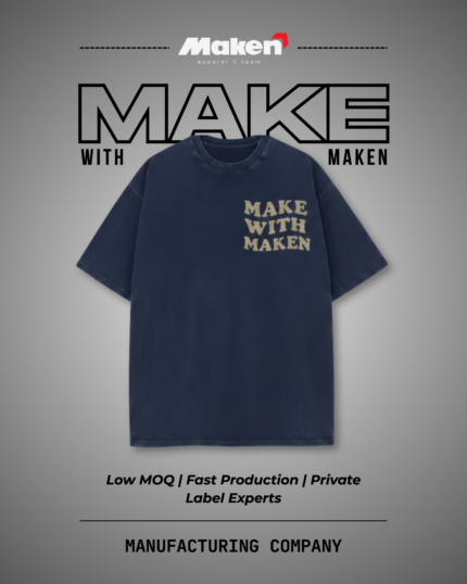 Maken Navy Brand-Logo Tee