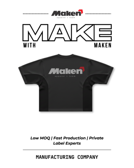 Maken Black Technical Panel Tee