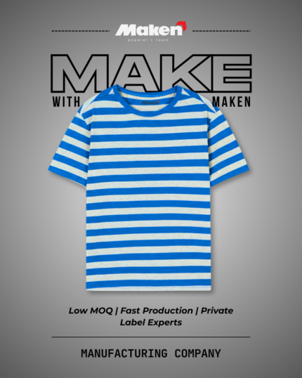 Maken Blue & White Striped Tee