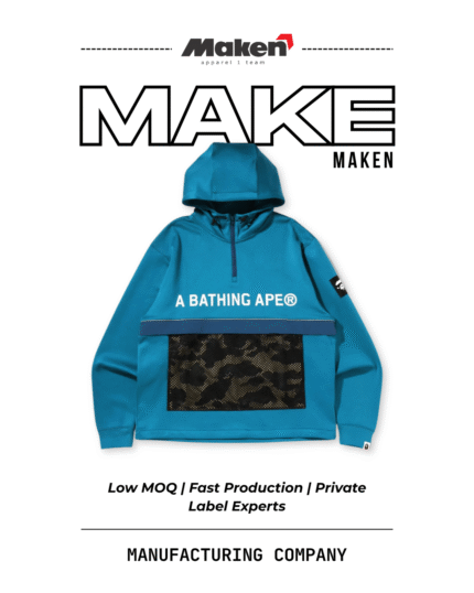 Maken Teal Technical Half-Zip Pullover Hoodie