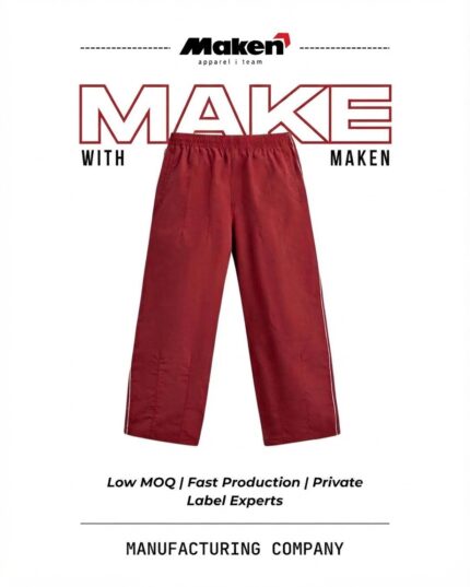 Maken Crimson Piping Track Trousers