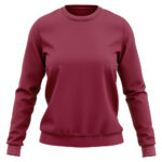 Custom Maroon Crewneck Fleece Sweatshirt