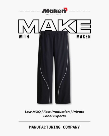 : Performance B2B Men’s Piping Track Pants (Relaxed Straight-Leg Curved Contrast Piping Trousers)